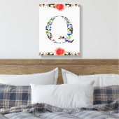 イニシャル文字Q キャンバスプリント (インサイチュ (寝室))