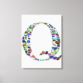 イニシャル文字Q キャンバスプリント