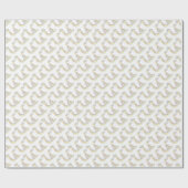 イニシャル文字Uモノグラムパーソナライズされたラップ ラッピングペーパー (フラット)