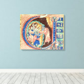 イニシャル文字'V' Visio Abdie キャンバスプリント (インサイチュ (ウッドフロア))