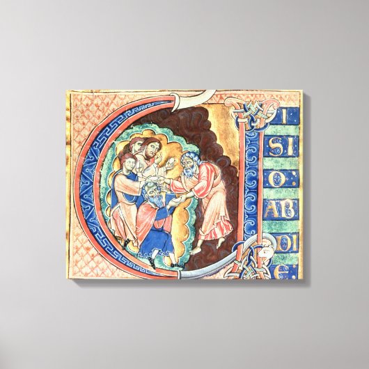 イニシャル文字'V' Visio Abdie キャンバスプリント (正面)