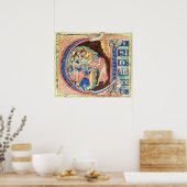 イニシャル文字'V' Visio Abdie ポスター (キッチン)