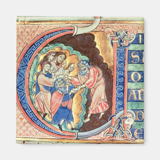 イニシャル文字'V' Visio Abdie マグネット (正面)