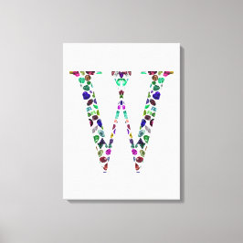 イニシャル文字W キャンバスプリント