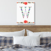 イニシャル文字W キャンバスプリント (インサイチュ (寝室))
