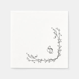 イニシャル紙ナプキン スタンダードカクテルナプキン