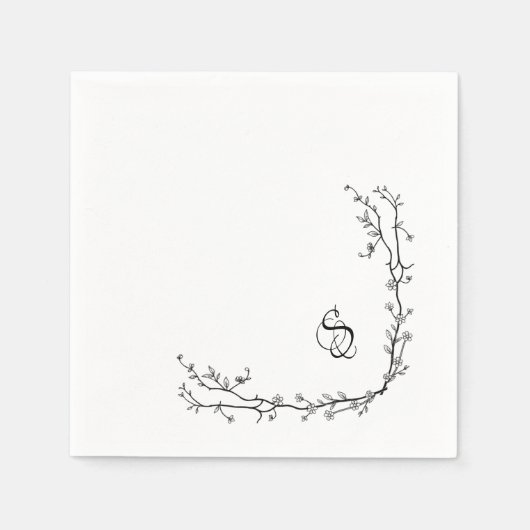 イニシャル紙ナプキン スタンダードカクテルナプキン (正面)