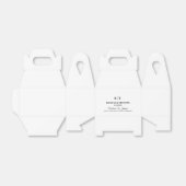 イニシャル結婚の歓迎モダン客結婚ギフト フェイバーボックス (折り畳みなし)