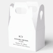 イニシャル結婚の歓迎モダン客結婚ギフト フェイバーボックス (オープン)