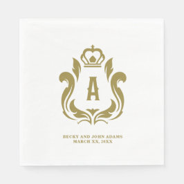 イニシャル金ゴールド紋 スタンダードランチョンナプキン