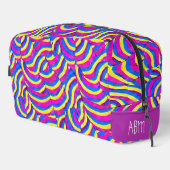 イニシャル鮮やかパープルかわいい抽象芸術パターンボホ ドップキット (右コーナー)