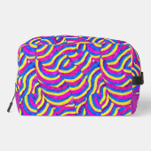 イニシャル鮮やかパープルかわいい抽象芸術パターンボホ ドップキット (裏面)