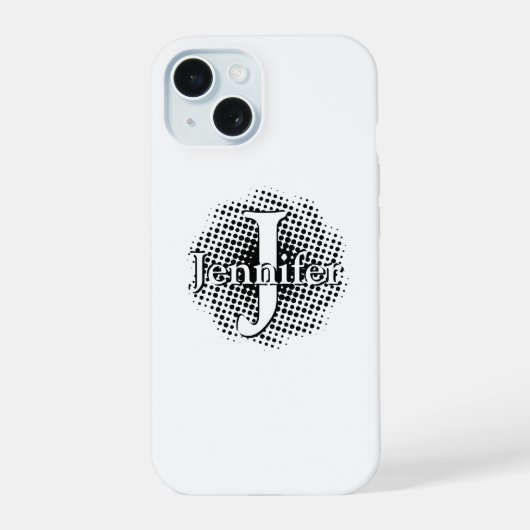 イニシャル＋お名前カスタムデザイン iPhone 15ケース (裏面)