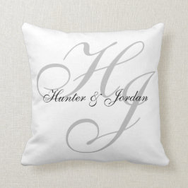 "イニシャル"のパーソナライズな枕 クッション