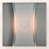 イニシャル|の人のプロフェッショナルはギフトを個人化します ガラスコースター (正面)