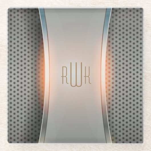 イニシャル|の人のプロフェッショナルはギフトを個人化します ガラスコースター (正面)