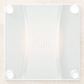 イニシャル|の人のプロフェッショナルはギフトを個人化します ガラスコースター (裏面)