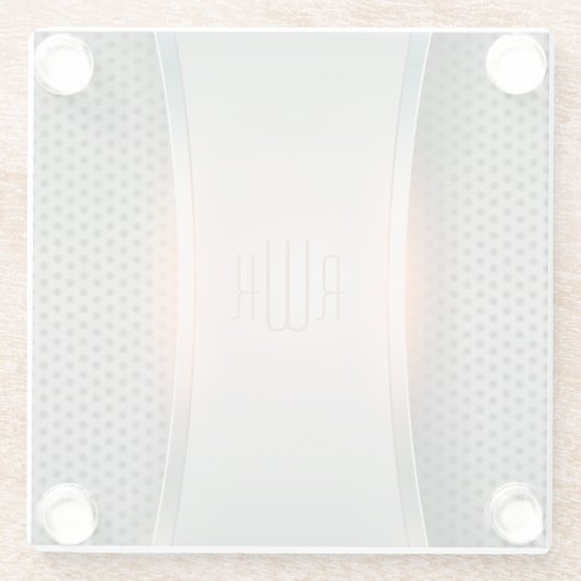 イニシャル|の人のプロフェッショナルはギフトを個人化します ガラスコースター (裏面)