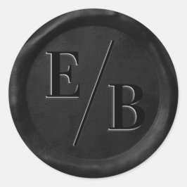 イニシャル ウェディング ブラック ワックス シール 封筒 ステッカー