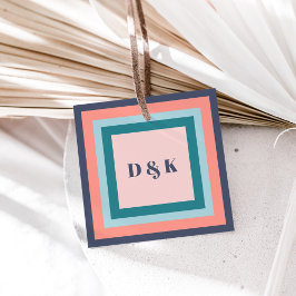 イニシャル ギフトタグ, ビーチカラー付き フェイバータグ