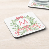 イニシャル クリスマス リース コースター (左側)