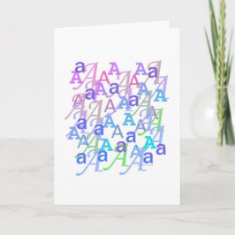 イニシャル コンフェッティ "A" カード