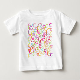 イニシャル コンフェティ "C" ベビーTシャツ