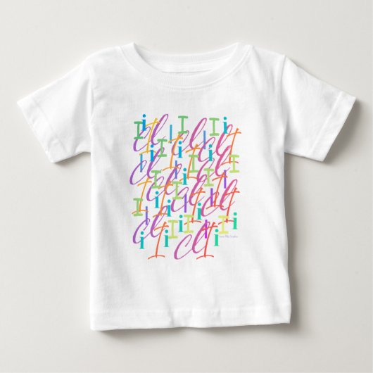 イニシャル コンフェティ "I" ベビーTシャツ (正面)