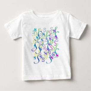 イニシャル コンフェティ "S" ベビーTシャツ