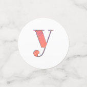 イニシャル コンフェティ "Y" コンフェッティ (スモール正面)