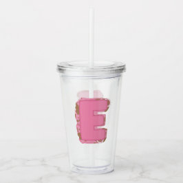 イニシャル コーヒー E モノグラム アクリルタンブラー