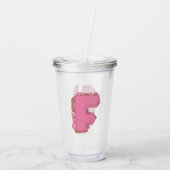 イニシャル コーヒー F モノグラム アクリルタンブラー (裏面)