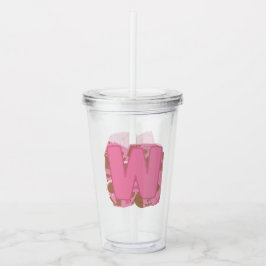 イニシャル コーヒー W モノグラム アクリルタンブラー