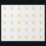 イニシャル ゴールド カスタムカラー ラッピングペーパー<br><div class="desc">お好きなイニシャルとカラーでオリジナルモノグラムが作成可能！</div>