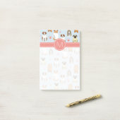 イニシャル |パピーとポーズ ポストイット (デスク上)