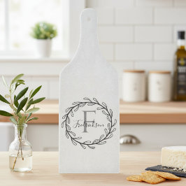 イニシャル ファミリー ネーム オリーブ ブランチ リース カッティングボード
