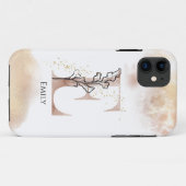 イニシャル モダン レター E ボヘミアンパーソナライズド Case-Mate iPhoneケース (裏面(横))