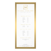 イニシャル/モノグラムの金ゴールド付きボックスのロフェイクゴ ラックカード (正面)