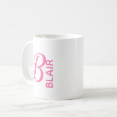 イニシャル モノグラム コーヒーマグカップ (正面左)