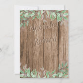 イニシャル モノグラム 木製 彫り込み ツリー 招待状 (裏面)