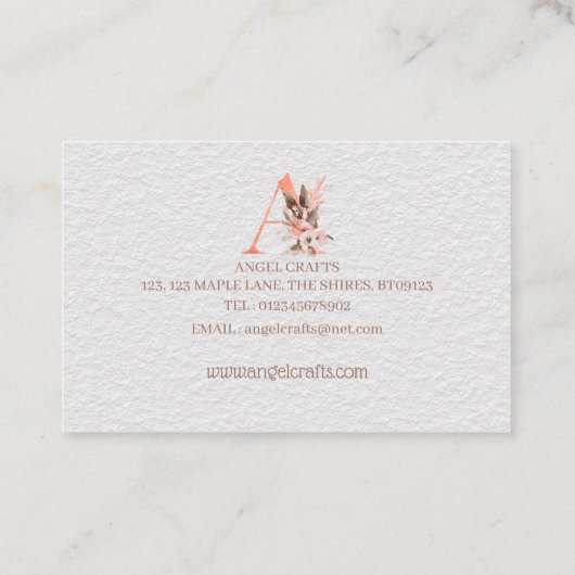 イニシャル – 両面名刺 名刺 (裏面)