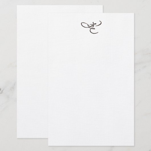 イニシャル 便箋 (正面/裏面)