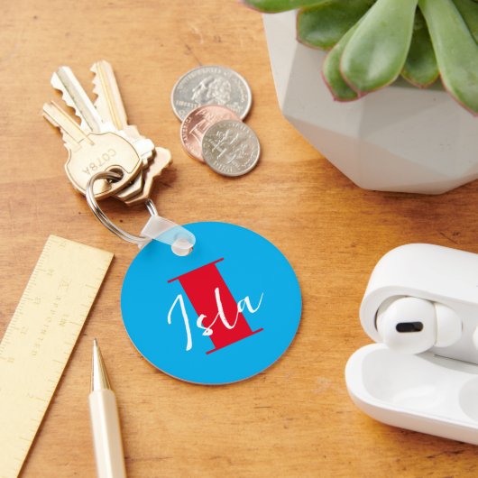 イニシャル+名パーソナライズされた前 – 簡単カスタマイズ先- キーホルダー (デスク)