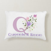 イニシャル＆名入り フラワーデザイン アクセントピロー (裏面)