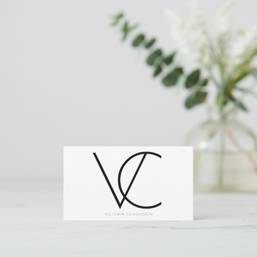 イニシャル 名刺 (スタンド正面)