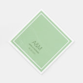 イニシャル、名前淡い色のと結婚日付 スタンダードランチョンナプキン (角)