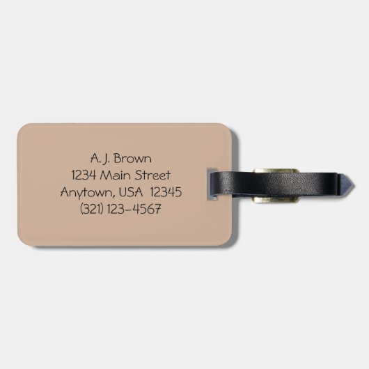 イニシャル、暗灰色のB&Wの水玉模様が付いている水玉模様のラベル ラゲッジタグ (裏面横)