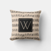 イニシャル |楽譜 クッション (正面)
