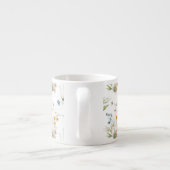 イニシャル、水彩画 1600年代 フローラルアート 6oz エスプレッソカップ (裏面)