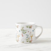 イニシャル、水彩画 1600年代 フローラルアート 6oz エスプレッソカップ (右)